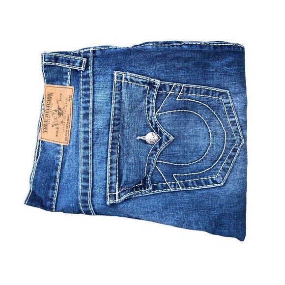 Vintage True Religion Jeans Size 38 STRAIGHT FLAP T Blue - Picture 6 of 12